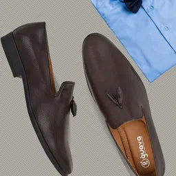 Guava Men Textured Formal Loafers-picture-14