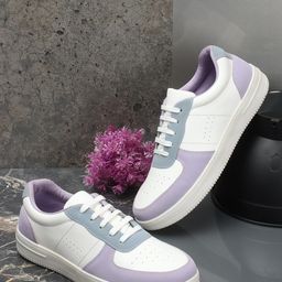 The Roadster Lifestyle Co. Women White Colourblocked Lace-Up Sneakers-56