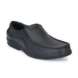 Eego Italy Men Black Solid Formal Slip-On's-image-98