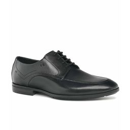 Ruosh Men Black Solid Leather Formal Derbys-image-52