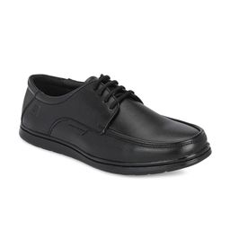 Eego Italy Men Black Solid Synthetic Leather Formal Derbys-image-7