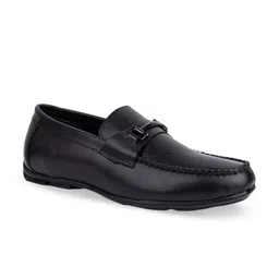 LA BOTTE Men Black Textured Leather Formal Loafers-picture-38