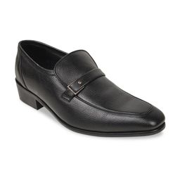 Regal Men Black Solid Leather Formal Slip-Ons-image-94