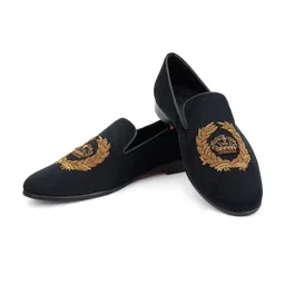 SHUTIQ Men Rafa Antique Embroidered Suede Loafers-picture-52