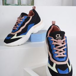 Carlton London sports Women Colourblocked Mesh Comfort Insole Contrast Sole Sneakers-30