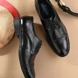 Eego Italy Men Textured Genuine Leather Formal Derbys-picture-34