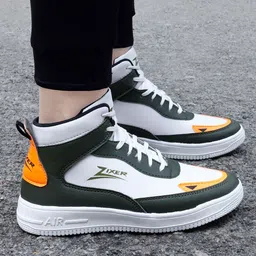 Zixer Men Green Woven Design Sneakers-picture-39