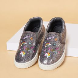 Pantaloons Junior Girls Printed Comfort Insole Contrast Sole Slip-On Sneakers-18