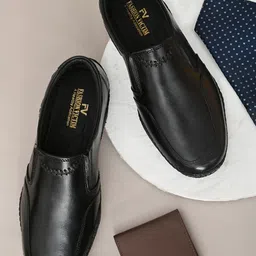 Fashion Victim Men Black Solid Leather Formal Loafers-image-71