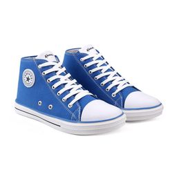 KRAASA Men Blue & White Solid Sneakers-image-96