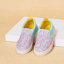 Pantaloons Junior Girls Printed Comfort Insole Contrast Sole Slip-On Sneakers-92