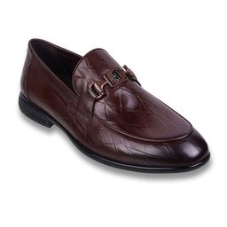 J.FONTINI Men Textured Buckle Detailed Formal Loafers-image-69