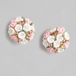 DressBerry Stone-Studded Floral Studs-image-54