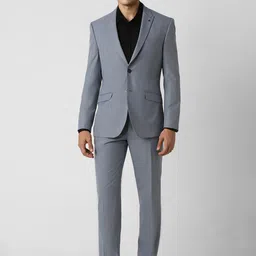 Van Heusen Textured Slim-Fit Single-Breasted Two-Piece Formal Suit-picture-52