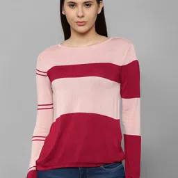 Allen Solly Woman Pink Striped Top-image-8