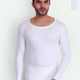 T.T. Elite Pack Of 2 Ribbed Round Neck Long Sleeves Thermal Top-image-19