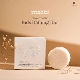 MAATE Kids Shwet Pushp Kids Bathing Bar Soap For Deep Cleansing - 75g-image-25
