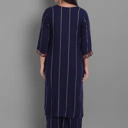 KALINI Mirror Work Embellished Kurta with Palazzos & With Dupatta image 5