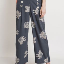 Popwings Women Floral Printed Knitted Palazzos-image-48