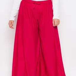 CLORA CREATION PLUS Women Flared Palazzos-image-13