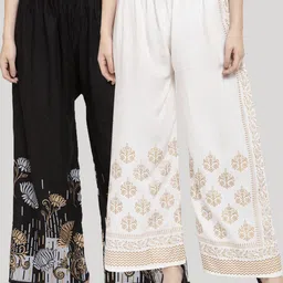 Clora Creation Women Pack of 2 Printed Palazzos-image-39