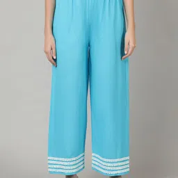 SAK JAIPUR Flared Cotton Ethnic Palazzos-image-67