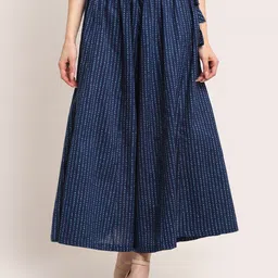 TAG 7 Women Cotton Polka Dot Printed Flared Palazzos-53