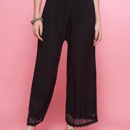 Clora Creation Hem Design Straight Palazzos image 1