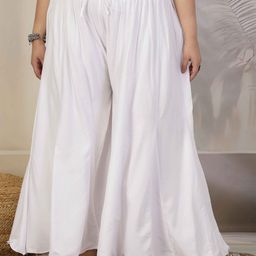 CLORA CREATION PLUS Women Flared Palazzos-image-11
