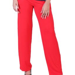 LAASA SPORTS Women Red Knitted Palazzos-image-15