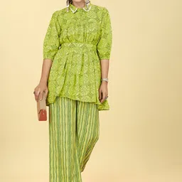 ODD BY chansi TRENDZ Printed Tunic With Trousers-picture-18