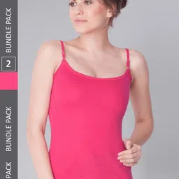 Dollar Missy Pack Of 2 Combed Cotton Camisoles-image-88