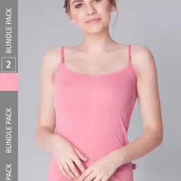 Dollar Missy Pack Of 2 Combed Cotton Camisoles-image-101