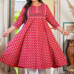 YASH GALLERY Ethnic Motifs Printed Anarkali Kurta-picture-45
