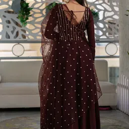 Label Shaurya Sanadhya Sequinned Kurta with Trousers & With Dupatta image 5