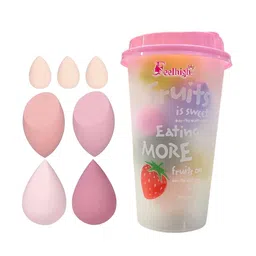 FEELHIGH Makeup Sponge Puff Set with Jar - 4 Big + 3 Small-54