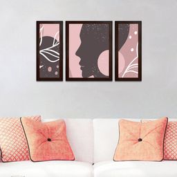 WENS Set Of 3 Multicolored Abstract Wall Art image 1