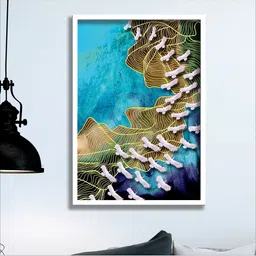 SAF Blue & Yellow Digital Reprint Wall Art-36