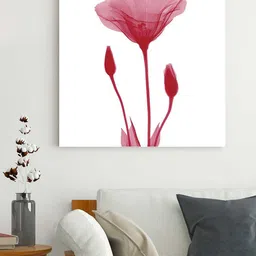 Art Street White Printed Abstract Floral Painted Wall Art-98