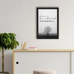 eCraftIndia Black & Grey Motivational Quotes Printed Matt Texture UV Art Painting-image-77