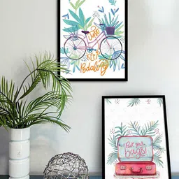 Art Street Set Of 2 Black & Green Motivational Prints Wall Art-28