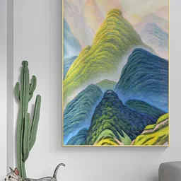 Art Street Blue & Green Mountain Wall Art-18