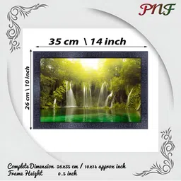 PnF Black & Green Paper Floral and Botanical Wall Painting image 2