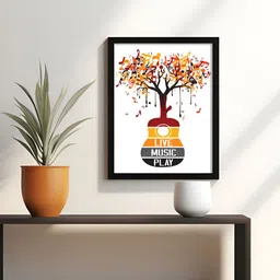 RANDOM White & Yellow Floral and Botanical Painting Wall Art image 3