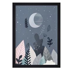Gallery99 Grey Moon And Tree Textured Paper Wall Art image 3
