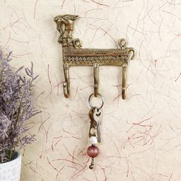Imli Street Gold-Toned Camel Design Keys Wall Hook-picture-5