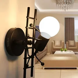 Lyse Decor Black Metal Abstract Shaped Wall Lamp-image-45