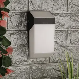 Areezo Black Aluminium Rectangular Shaped Wall Lamp With Bulb-image-56