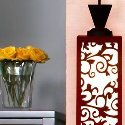 Gojeeva Red Wood Square Shaped Wall Lamp-30