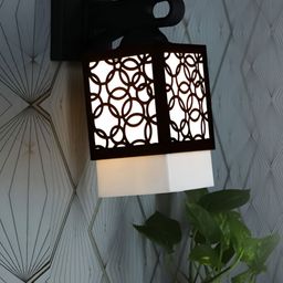 Gojeeva Black Wood Square Shaped Wall Lamp-picture-47